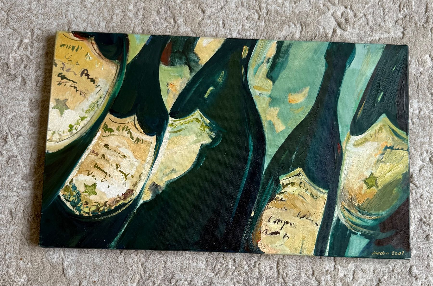 Gemälde: Gemälde „Champagne“ auf Leinwand – Gebraucht aus Wohlen AG von thr_t5x8
