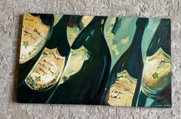 Gemälde „Champagne“ auf Leinwand