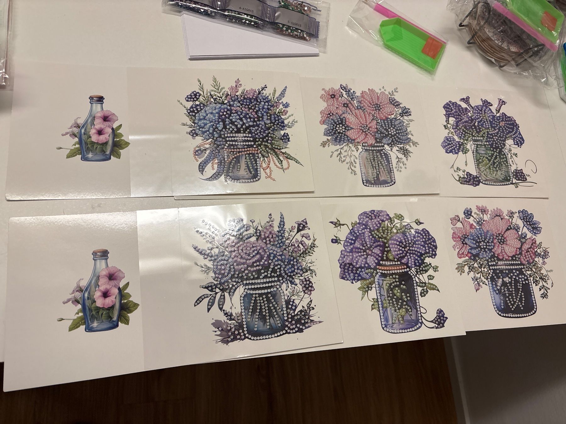 Bastelsets: Diamond Paiting Karten Blume 🌷 – Neu (gemäss Beschreibung) aus Amriswil von SCHLOSSGEISTLI