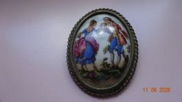 Broche antique porcelaine de Limoges