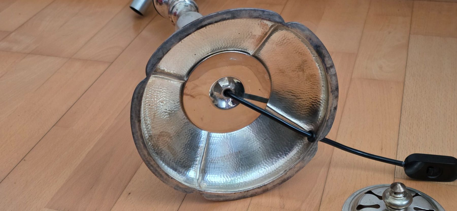Lampade: Antike Tischlampe 800 Silber – Usato da Zürich venduto da spin23 6