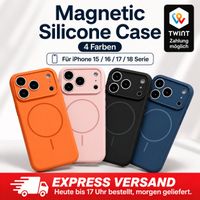 Magnetische Silikon Hülle iPhone 15 16 17 18 Pro Pro Max