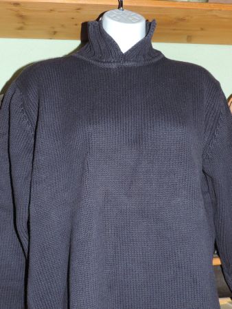 pull maille bleu marine
