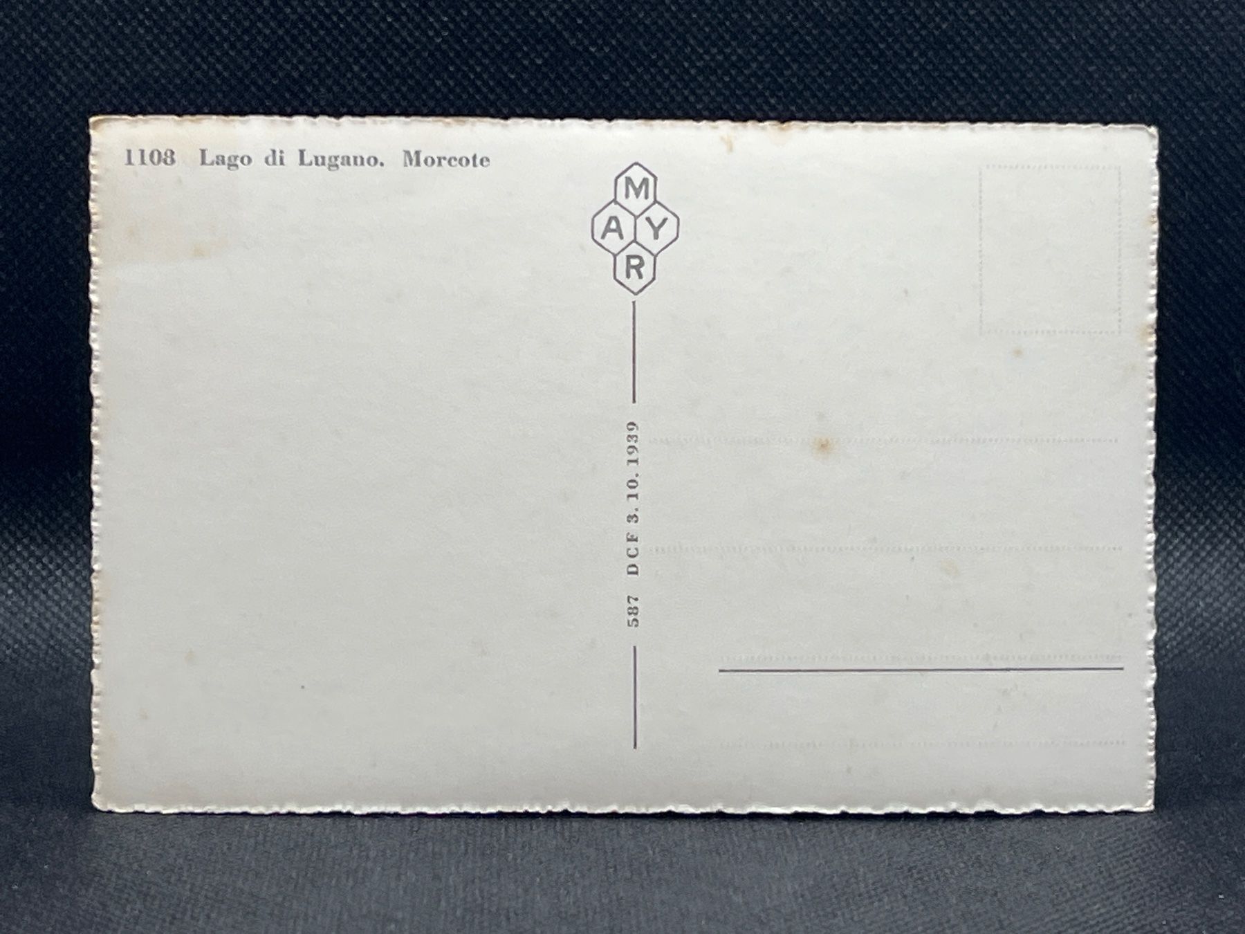 Cartoline postali: Lago di Lugano. Morcote – Usato da Widnau venduto da Brusi9 1
