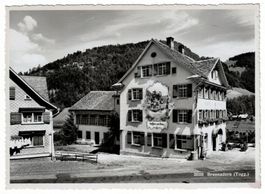 Brunnadern, Gasthaus Pension Anker, gelaufen 1956