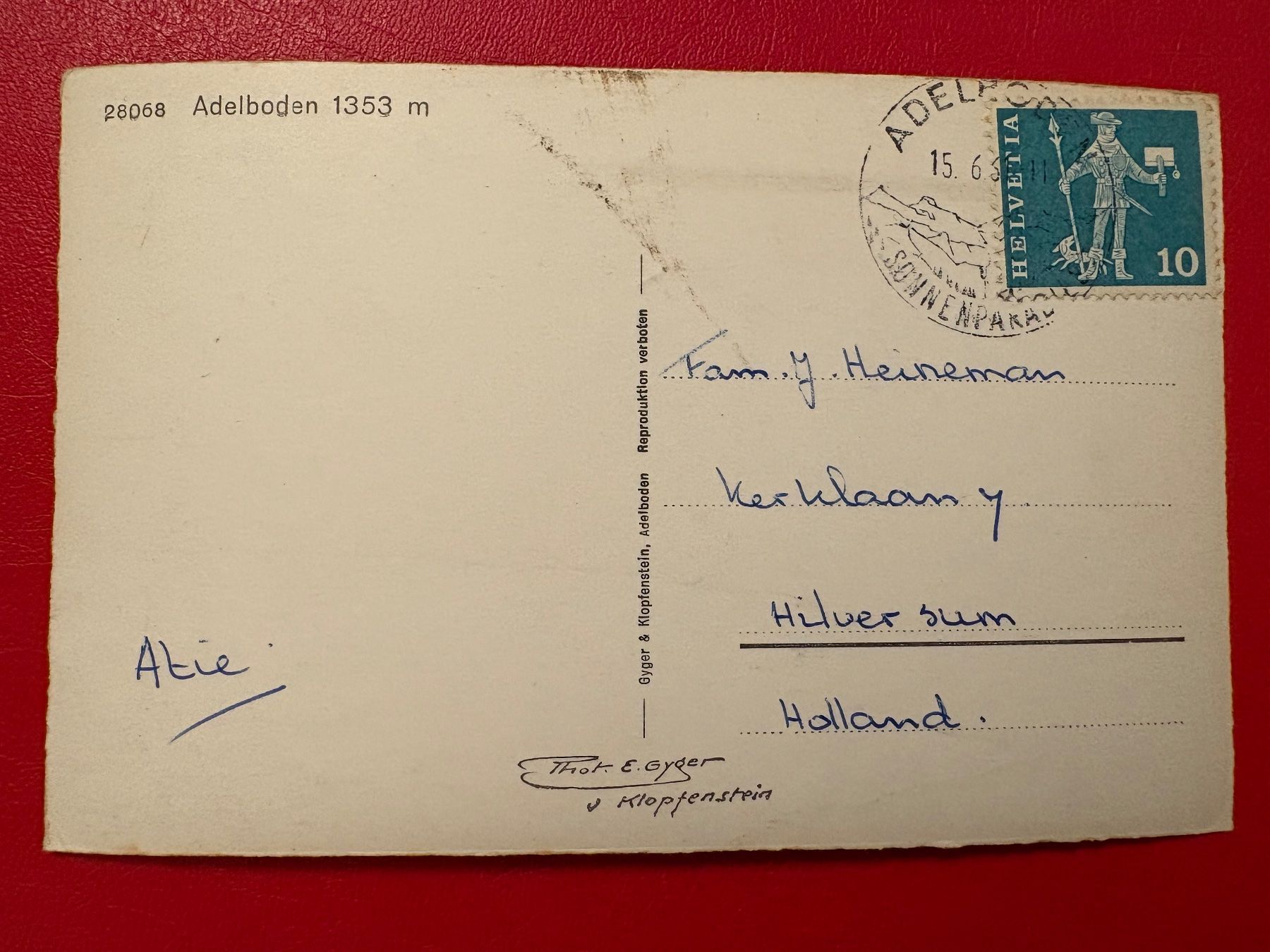 Cartoline postali: 1961 // Adelboden – Usato da St-Légier-Chiésaz venduto da Theo006 1