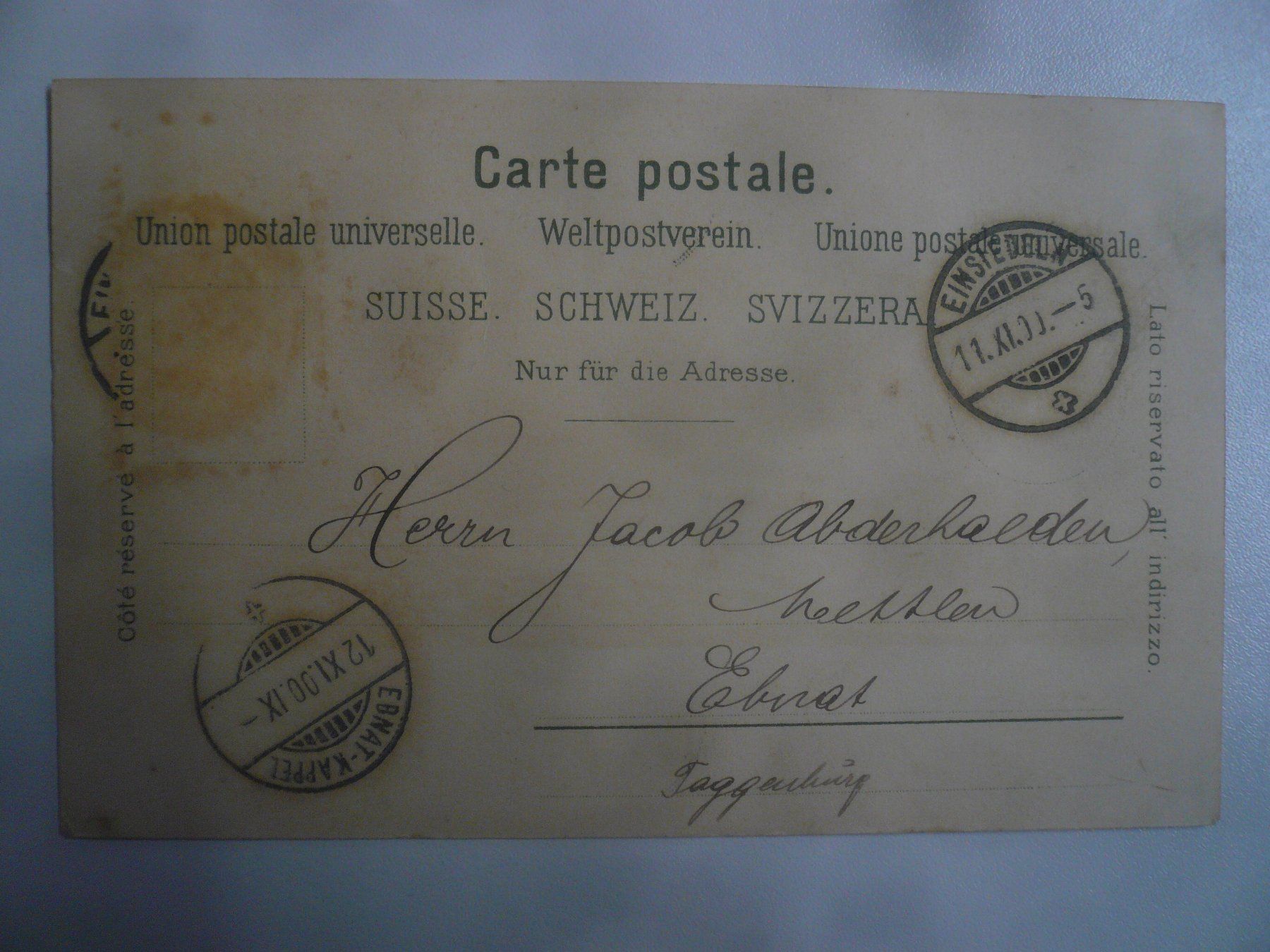 Cartoline postali: farbigeLithoAK  EINSIEDELN – Usato da Oberhofen am Thunersee venduto da luuping99 1