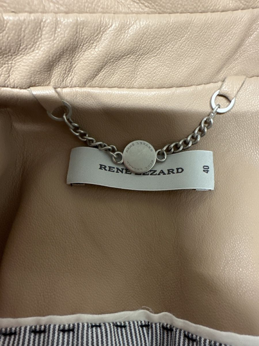Jacken: René Lezard Kunstleder-Lederblazer beige Gr. 40 – Neu (gemäss Beschreibung) aus Chur von Renibe 1