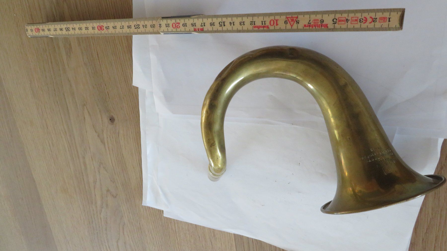 Strumenti musicali: Horn messing um 1900 gemarkt mit Etienne Teste Paris – Usato da Wetzikon ZH venduto da morda1954 2