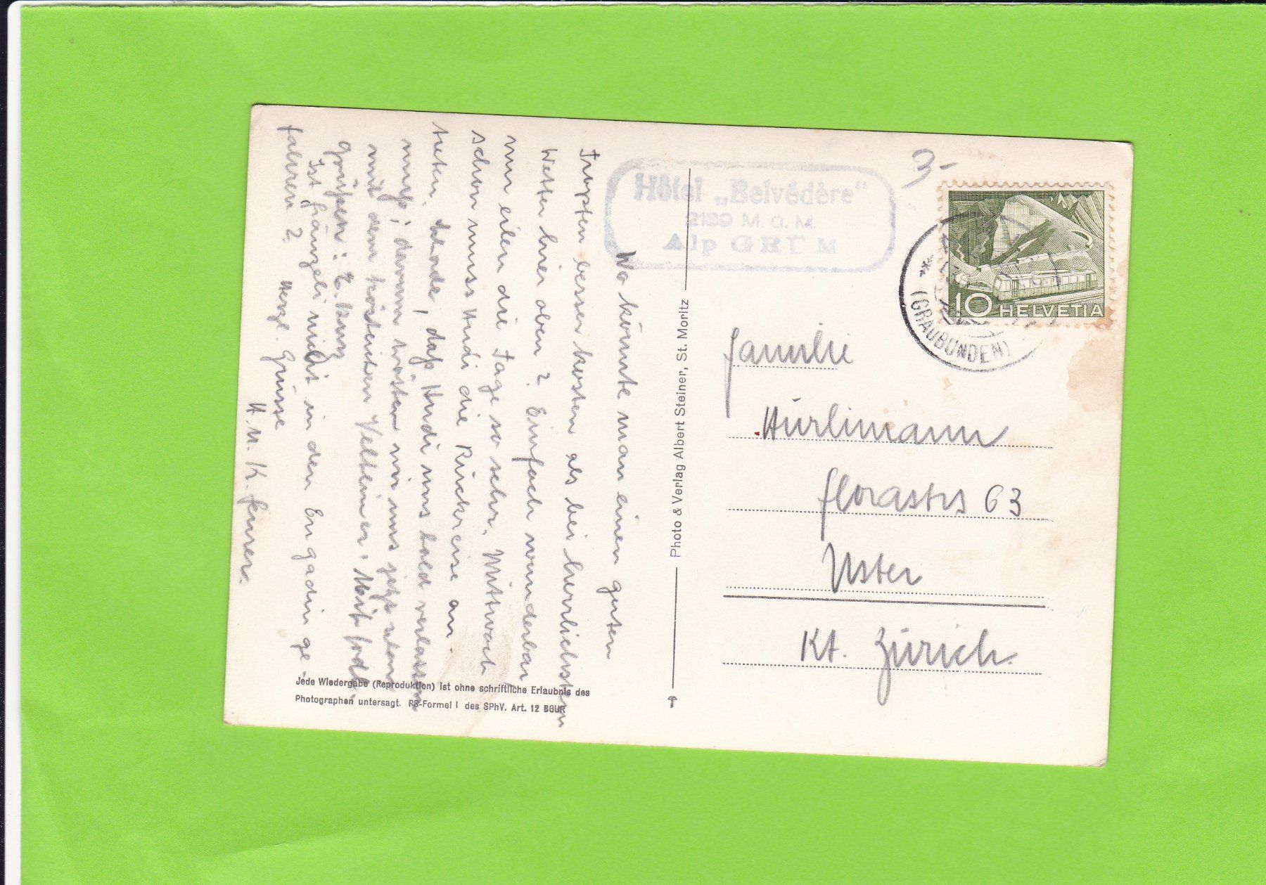 Cartoline postali: Schafherde auf Alp Grüm – Usato da St. Peterzell venduto da neckertal 1