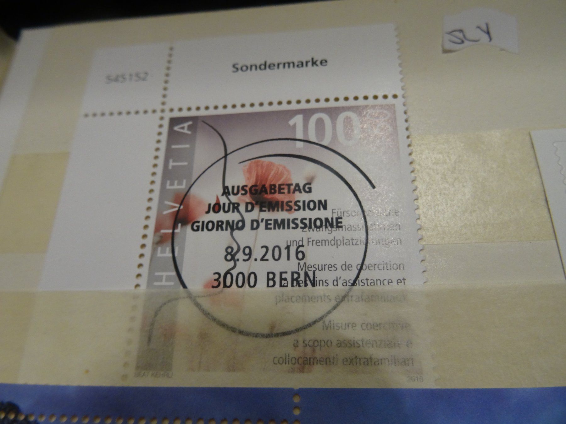 Alle Briefmarken: 2016 Zwangsmassnahmen ET-VOLL – Gebraucht aus Olten von pechsisa1