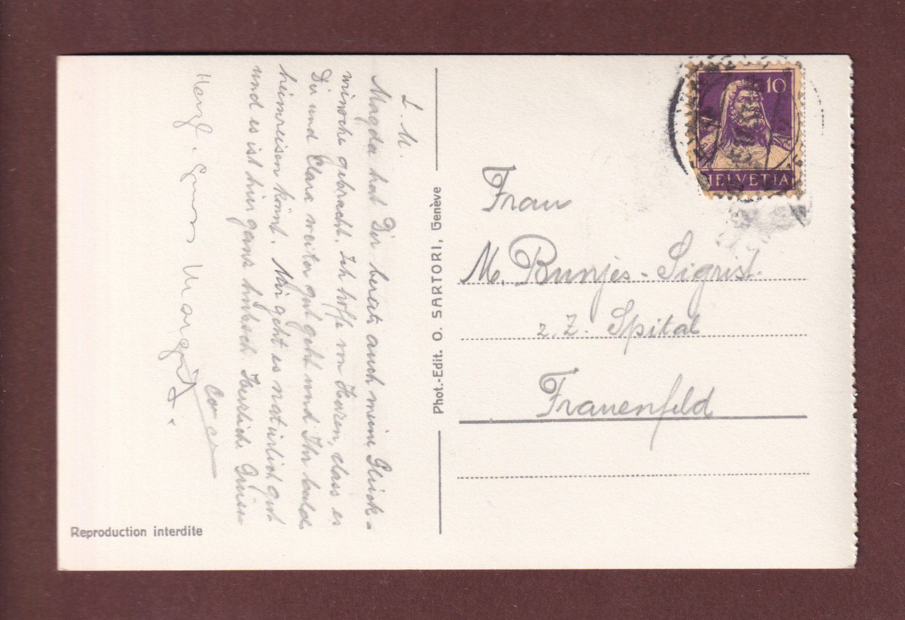 Ansichtskarten: BIEL / BIENNE - Ring - 1933 – Gebraucht aus Pully von nicecards-shop 1