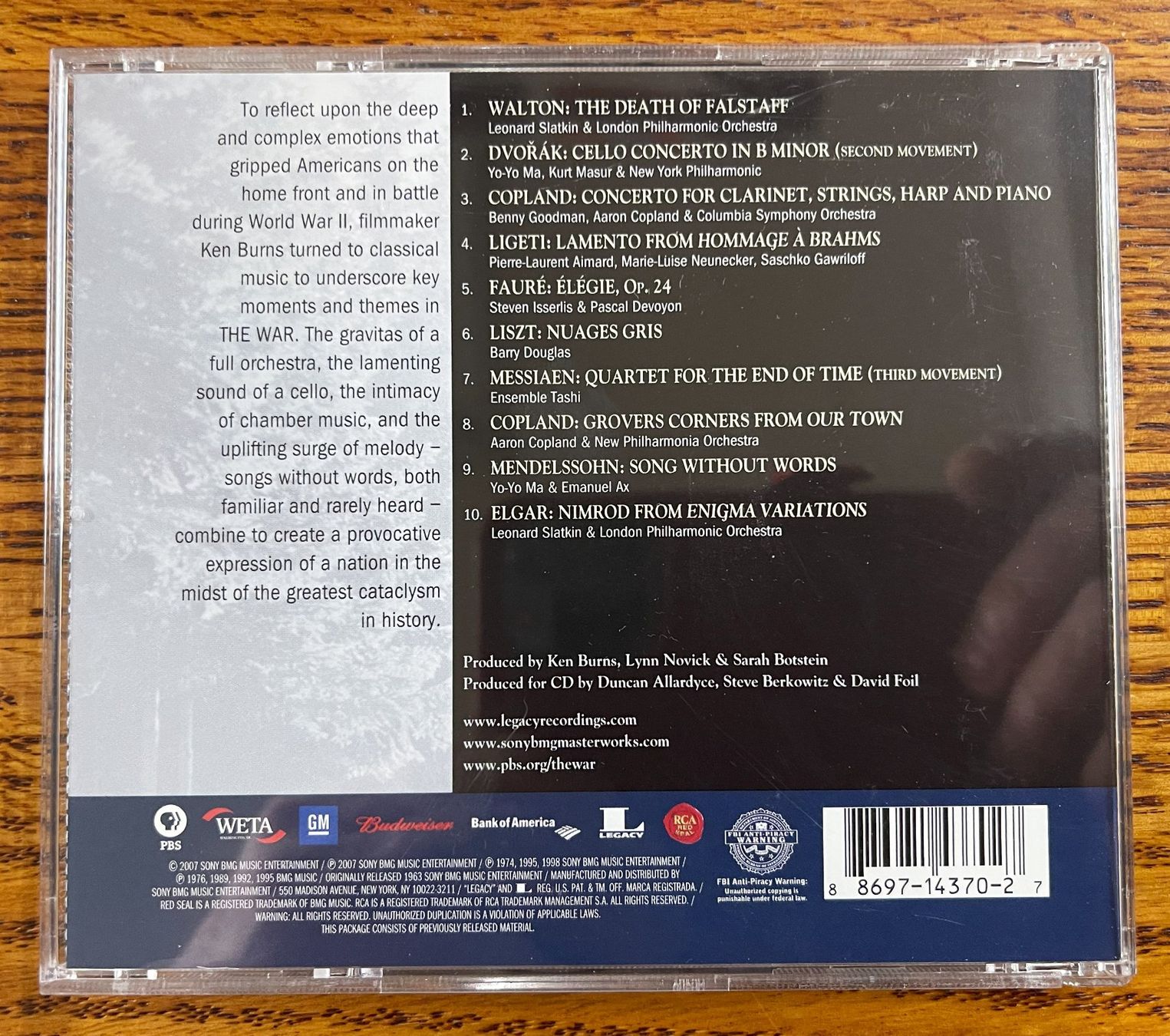 CD: SONGS WITHOUT WORDS-THE WAR CD – Usato da Oftringen venduto da Vucki 1