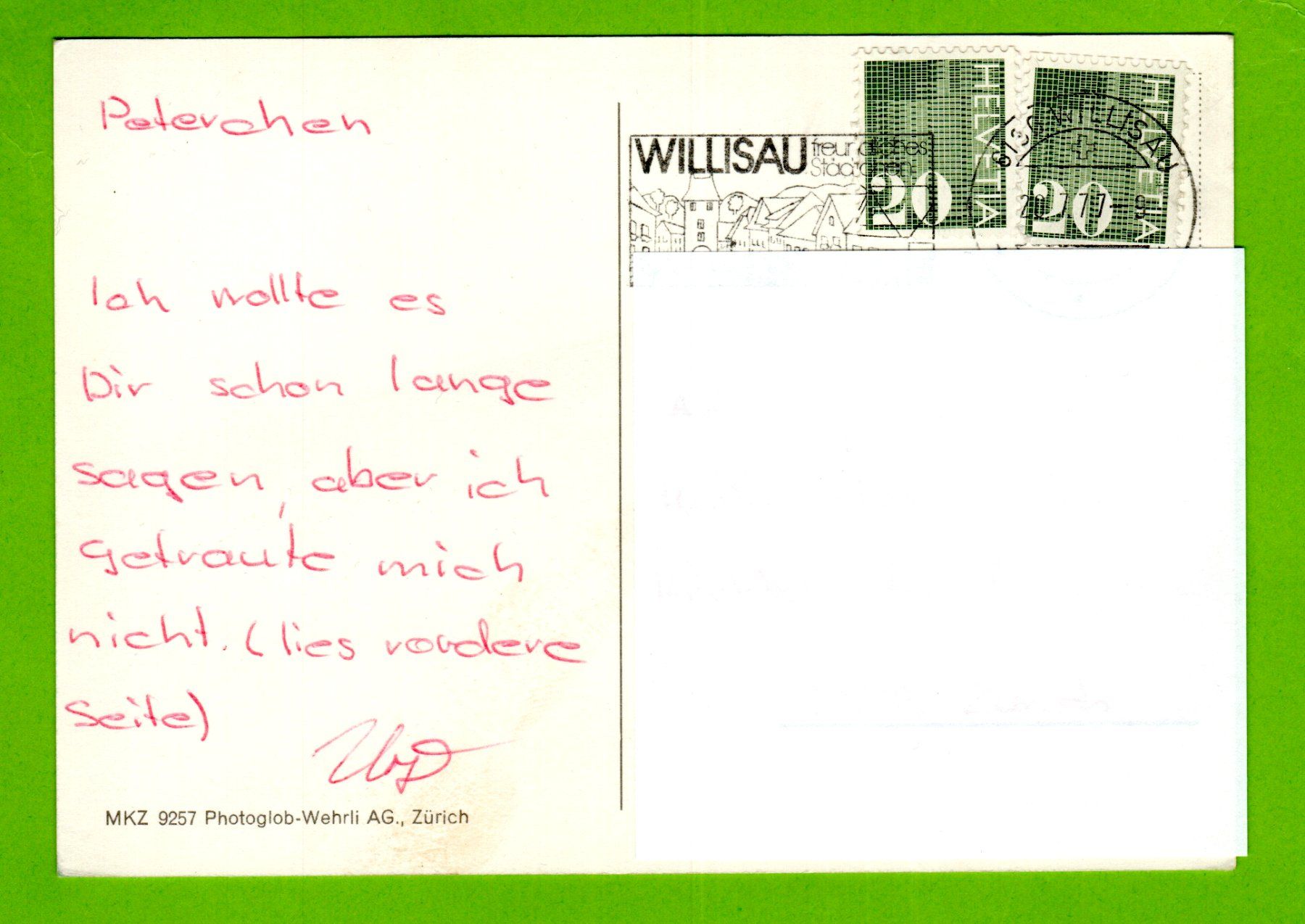 Cartoline postali: 1977 Ansichtskarte "Briefmarkensprache" siehe Bilder – Usato da Stein am Rhein venduto da Huehnerhund 1