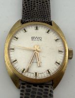 BWC SWISS Herren Uhr mit Lederarmband Handaufzug 