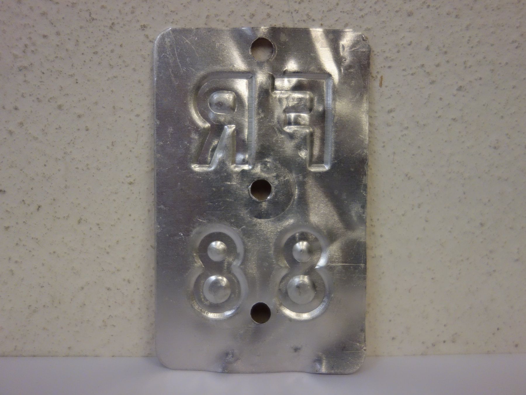 Schilder: FR 88 VELONUMMER - FAHRRADSCHILD – Gebraucht aus Kerzers von zimmergruen 1