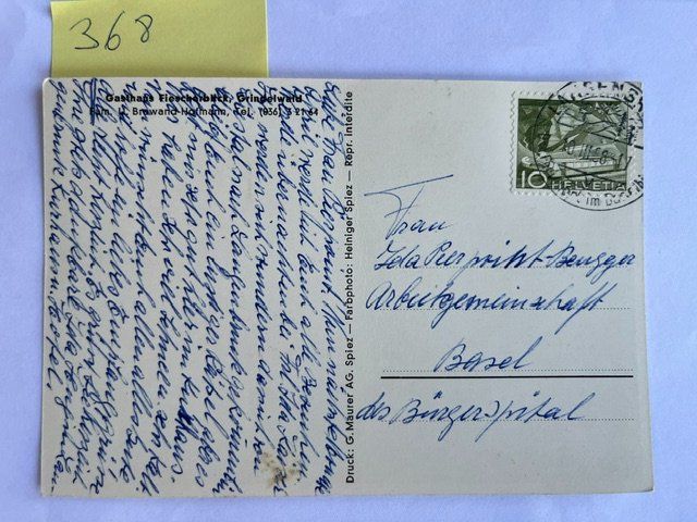 Cartoline postali: Ansichtskarte Gasthaus Griescherhus Grindelwald, 1969 – Usato da Niederwil AG venduto da dahu75 1