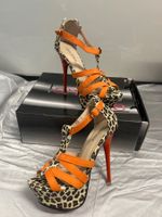 Leopard Sexy High Heels Plateau Sandale Gr 36 Neu