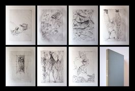 7 Radierungen. Hans Fischer. 7 Fabeln v. AESOP. Signiert.