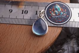 Aquamarin  925 Silber Tropfen 16mm Top  Anhänger  "TOPSTONE"