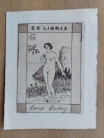 Exlibris Künstler unbekannt - Orig. Radierung Erotik