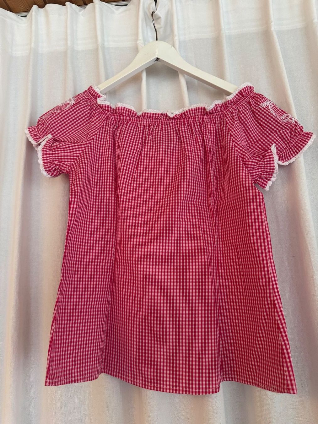 Camicette: Trachten Bluse weiss / rot kariert Gr.36/38 – Nuovo (secondo la descrizione) da Zäziwil venduto da blackpearl 2