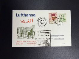 Lufthansa Erstflug Casablanca-Zürich 1971