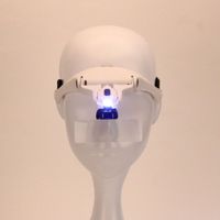 Kopfbandlupe Lupenbrille Lupe mit 2er LEDs für Brillenträger
