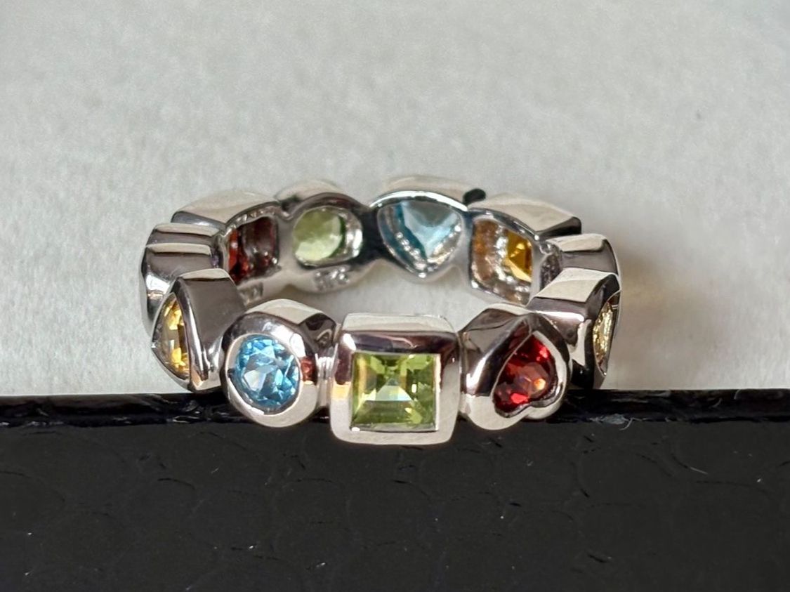 Anelli: Ring Multiedelsteine, Granat, NEU, Silber 925, Gr. 56 – Nuovo (secondo la descrizione) da Brugg AG venduto da lau_9rvy 5