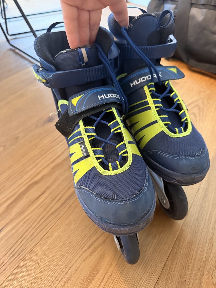 Inline-Skating & Rollschuhe: HUDORA inline skates adjustable size 35-40 EU blue yellow – Gebraucht aus Männedorf von iza04