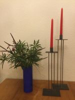 2 Kerzenständer, Höhe 40 cm und 51 cm