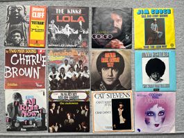 Vinyl Singles, ca. 1970er Jahre, 12 Stück