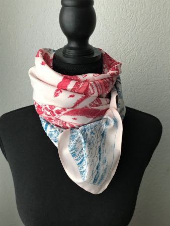 Schal Foulard Halstuch Stadtplan