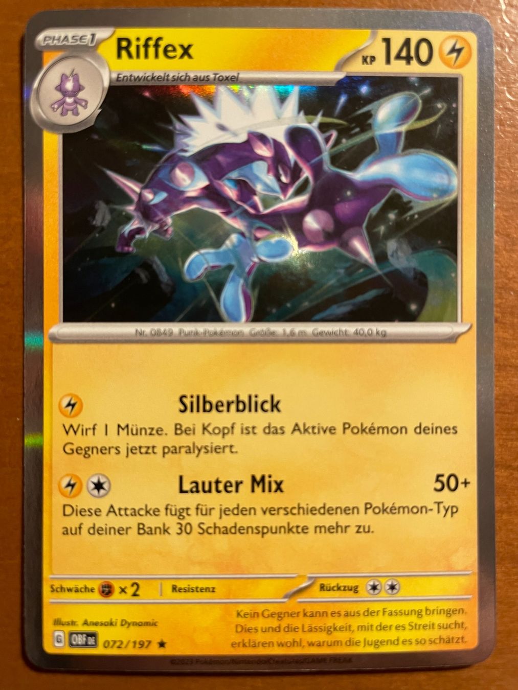 Pokémon Carte collezionabili: Pokemon Riffex Holo (Versand gratis) – Nuovo (secondo la descrizione) da Chur venduto da Angerson
