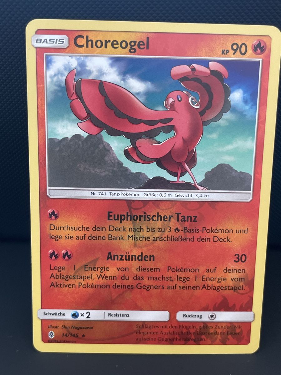 Pokémon Carte collezionabili: Choreogel 14/145 rar reverse holo stunde der wächter – Usato da Hugelshofen venduto da Suimosa
