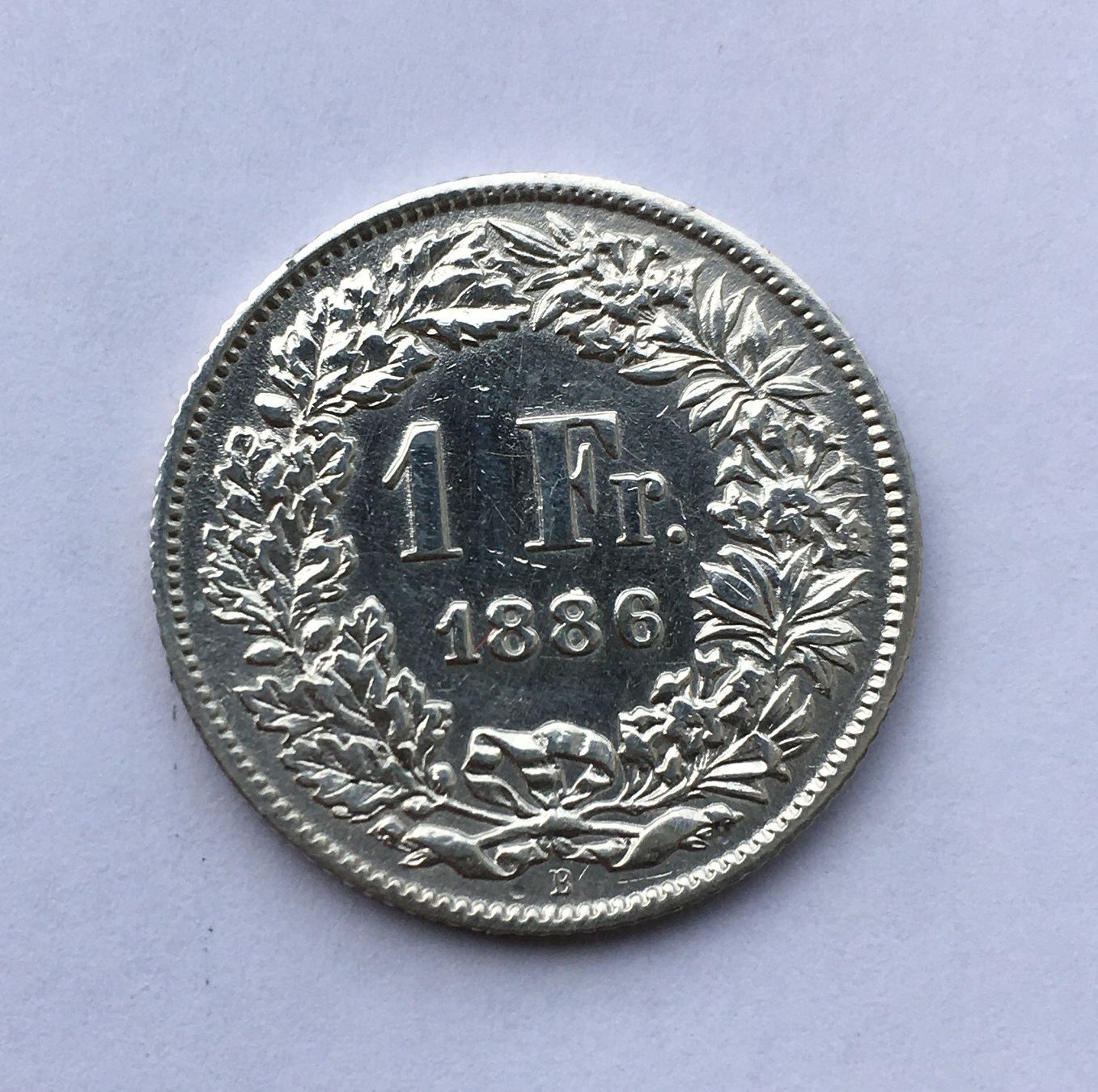 Tutti le monete: 1886 1 Franken -unz – Usato da Kirchberg SG venduto da Zenhad69