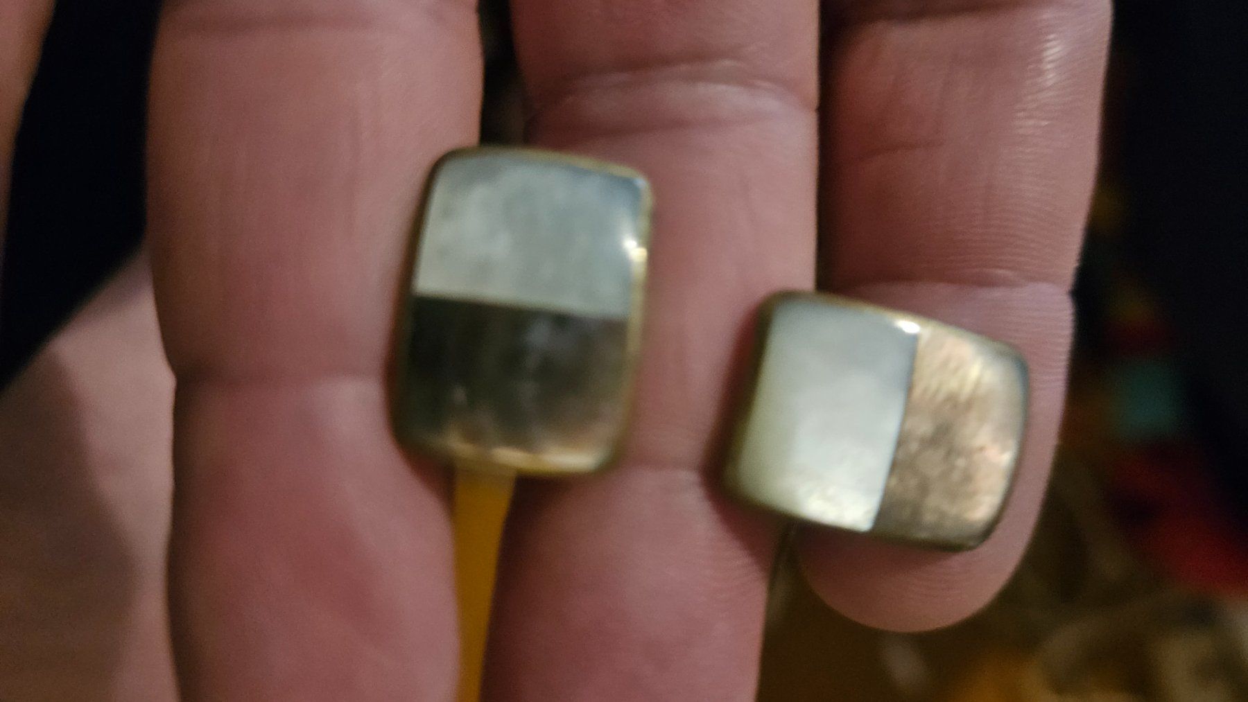 Gemelli: Perlmuttmanchettenknoepfe Vintage – Usato da Feldbrunnen venduto da Kolosseum111