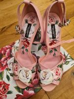 Dolce&Gabbana Sandalen, Gr.39, Rosa mit Blumenmuster🌸