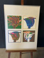 Lithographie P. Aubay 1989 cadre aluminium bon état