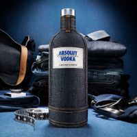 Absolut Vodka Denim Edition 1 Liter Flasche, Ungeöffnet!