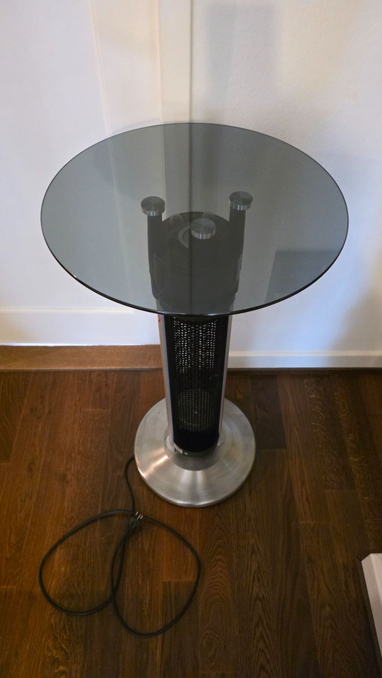 Tavoli: Glas Stehtisch mit Heizstrahler – Usato da Luzern venduto da celerina29