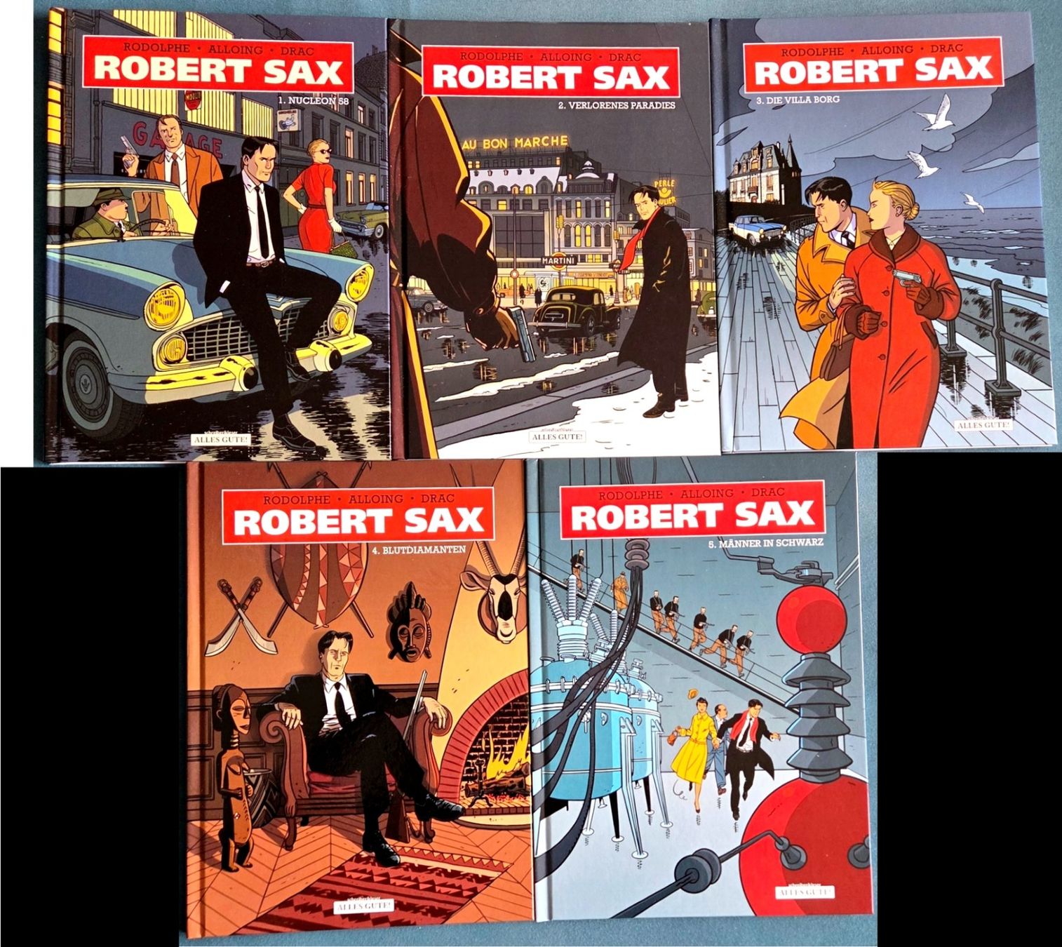 Fumetti: Rodolphe / Alloing / Drac - Robert Sax - Band 1-5 - Comic – Nuovo (secondo la descrizione) da Reinach BL venduto da solidsenders