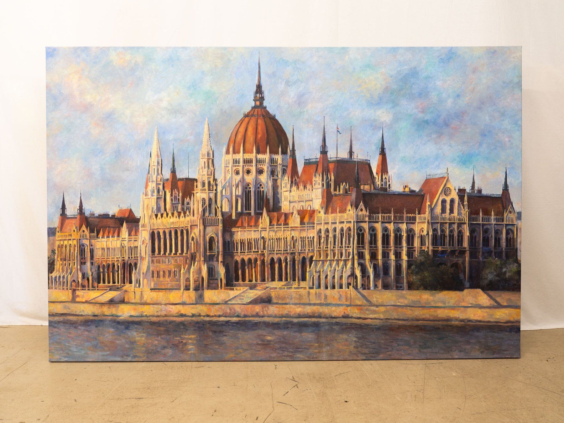 Dipinti: Acryl auf Leinwand, Parlament Budapest - gross - Ref. 07/05 – Usato da Au ZH venduto da BrockiAu