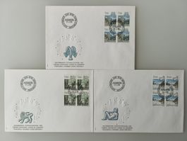 1983 FDC Sternzeichen Viererblocks