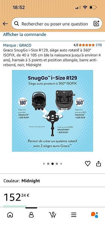 Seggiolini per auto:  Siège auto Graco SnugGo i-Size R129 + base ISOFIX – Usato da Servion venduto da tat_rpx8 2