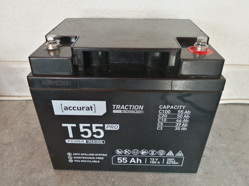 Traktions / Solar / Versorgungs Batterie 12v 55 Ah