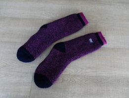 sehr warme Socken / Thermosocken beeren/schwarz, Gr. 38/39