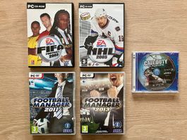 Set von 5 Computer-Spielen, 2003/2005/2010/2011/2013