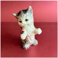 Vintage - Porzellanfigur - Goebel - Katze mit Marienkäfer 