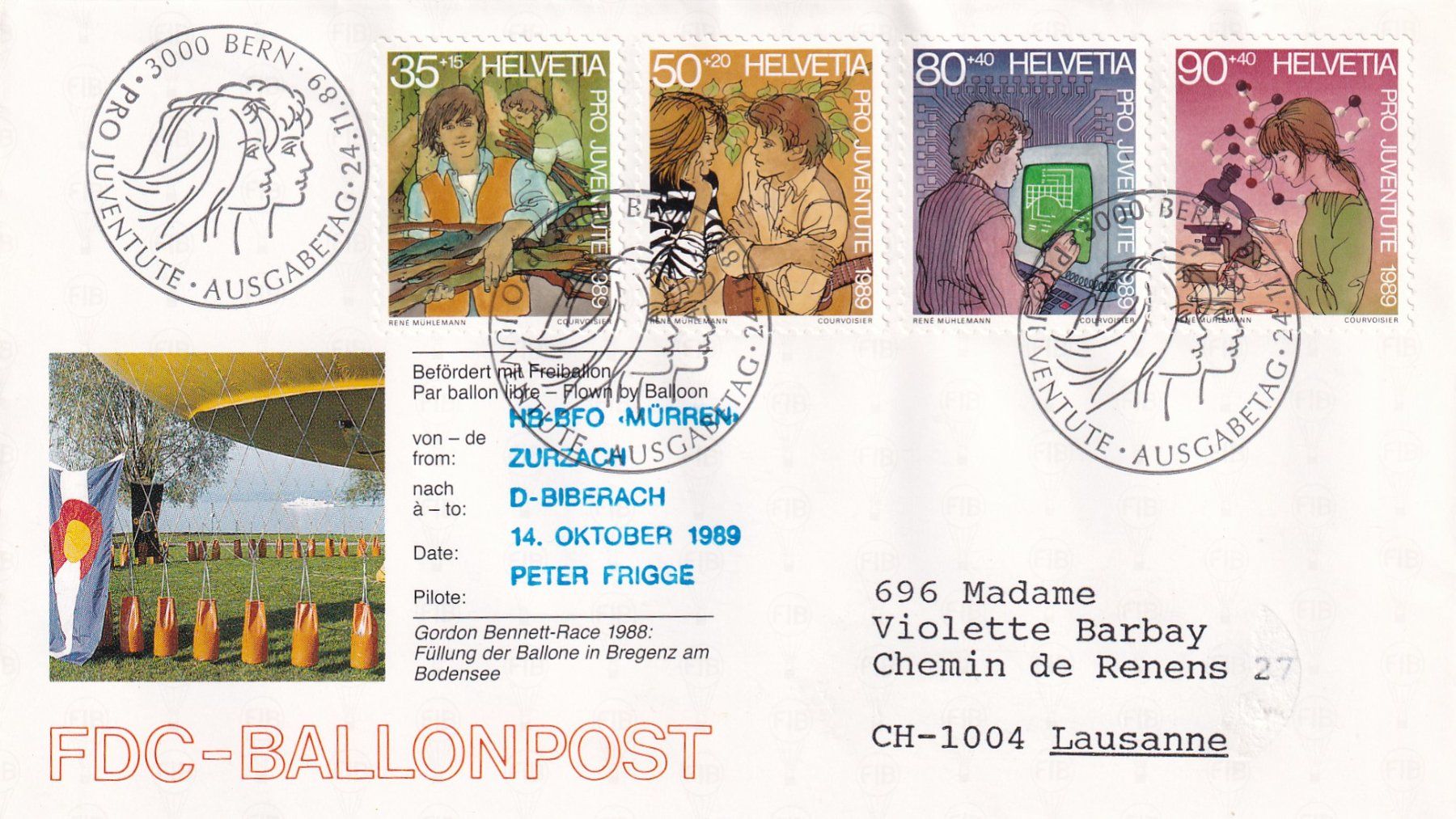 Tutti i francobolli: Lot FDC Ballonpost Pro Patria e Pro Juventute – Usato da Rossa venduto da becky05 4